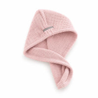 Toalla turbante color rosa empolvado
